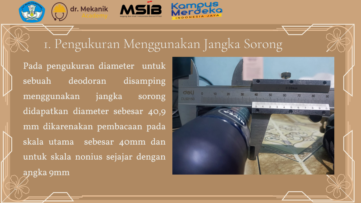 Alat Ukur  :  Jangka Sorong, Meteran dan Mistar slide 1