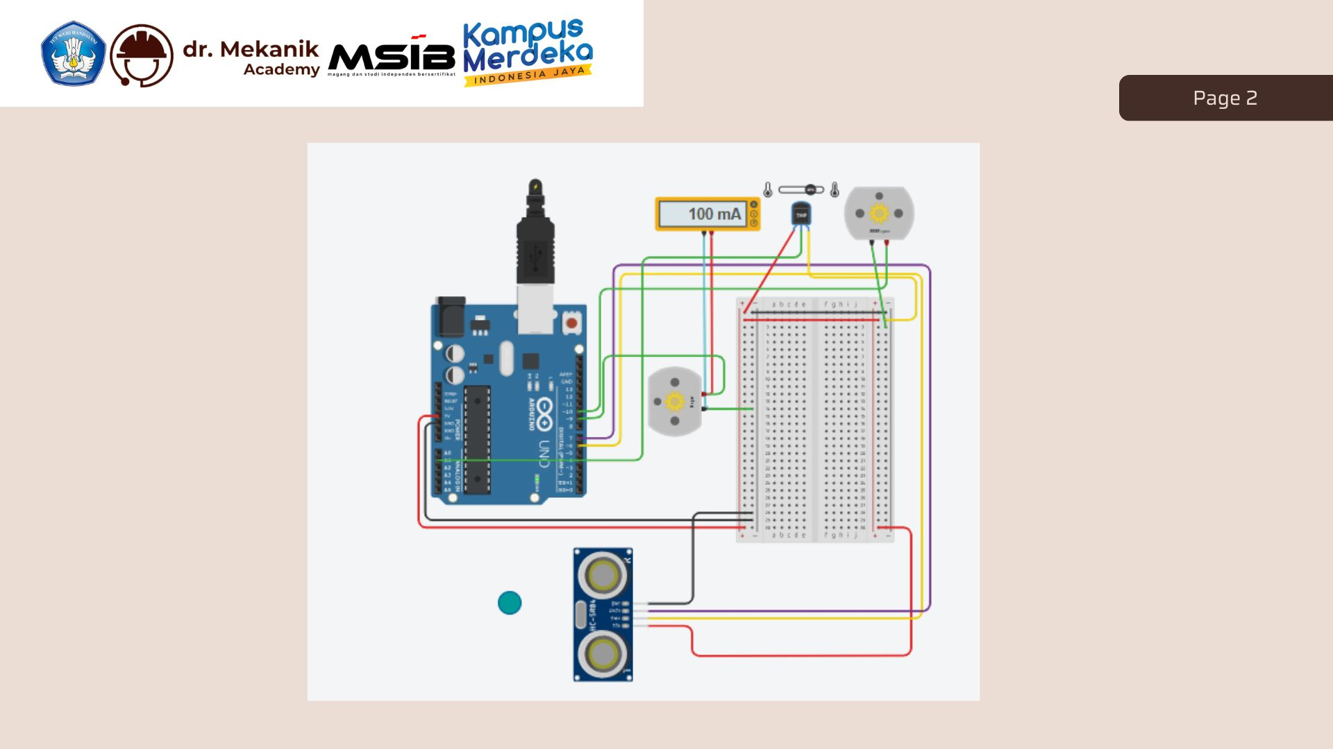 Integrasi sensor suhu, kelembapan, dan ultrasonik slide 2
