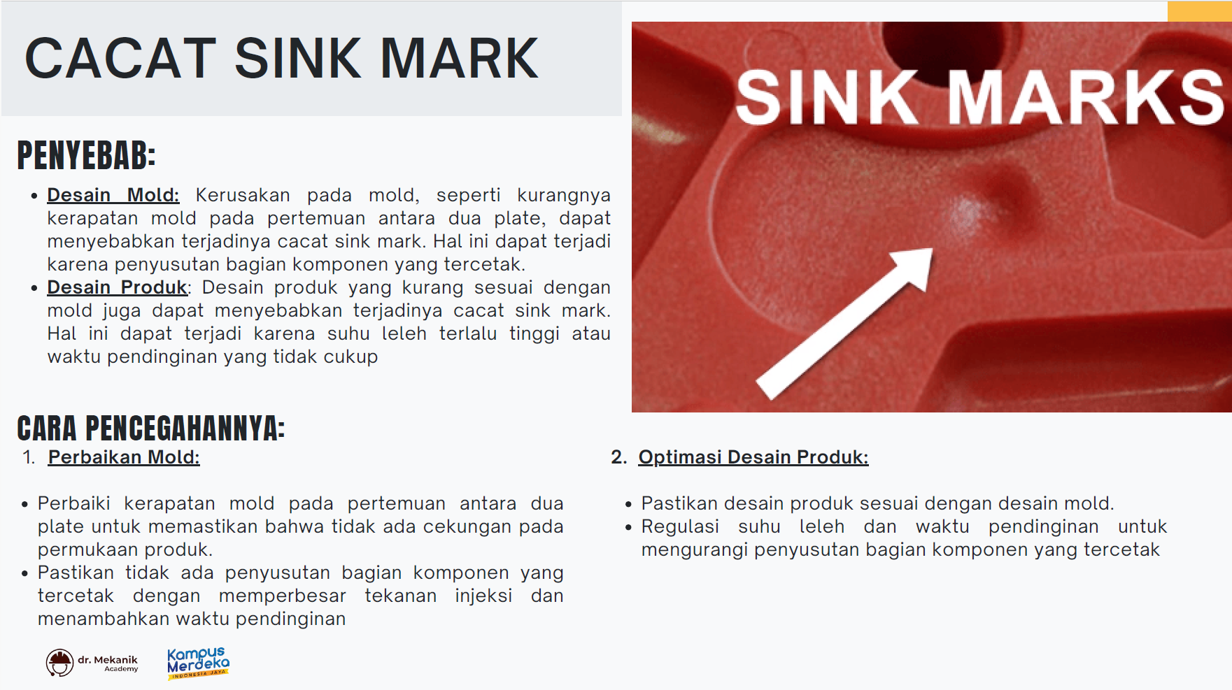 Analisis produk cacat cetakan plastik slide 3