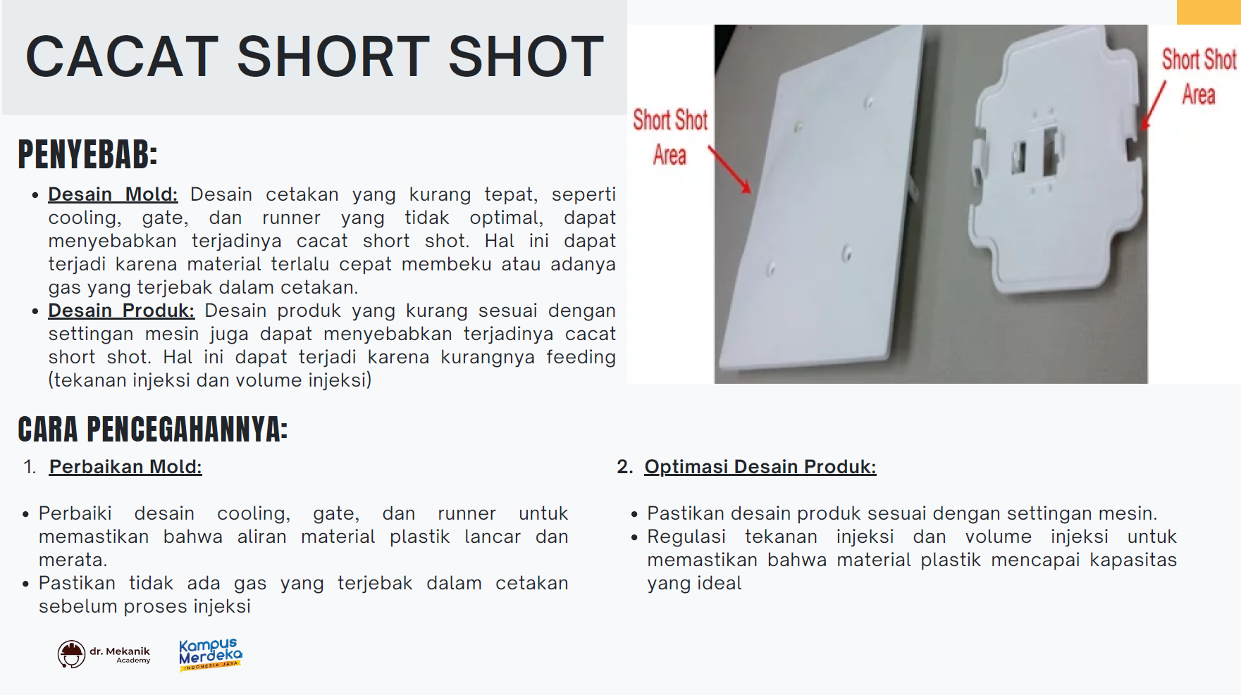 Analisis produk cacat cetakan plastik slide 2