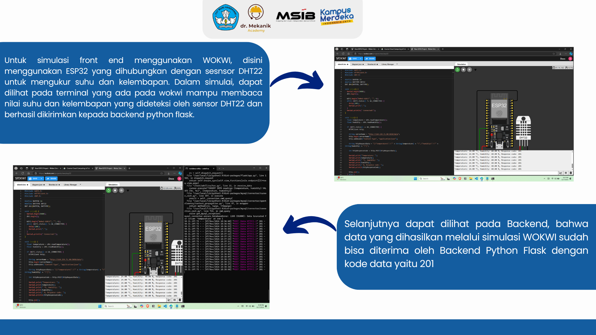 Implementasi Backend dengan Python Flask dan Front slide 2