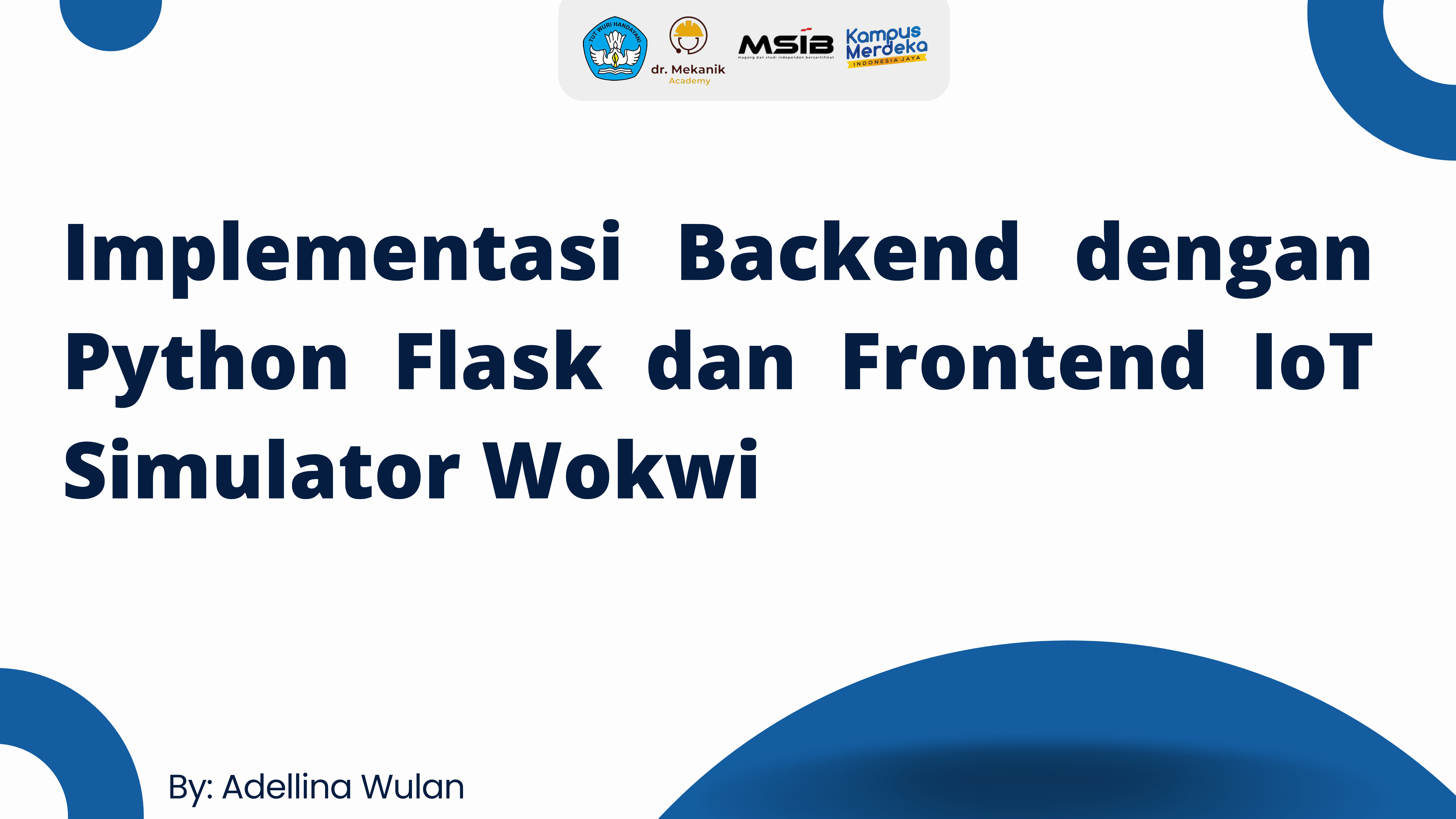 Implementasi Backend dengan Python Flask dan Front slide 1
