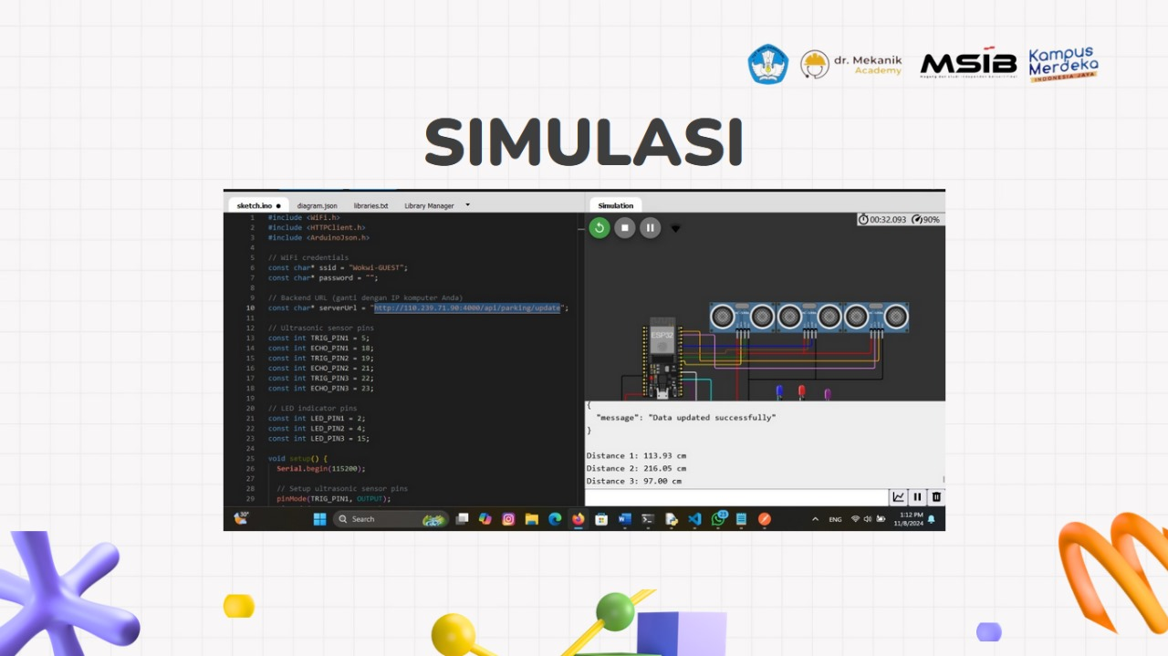 Sistem Monitoring Parkir Menggunakan Flask&MySQL slide 1