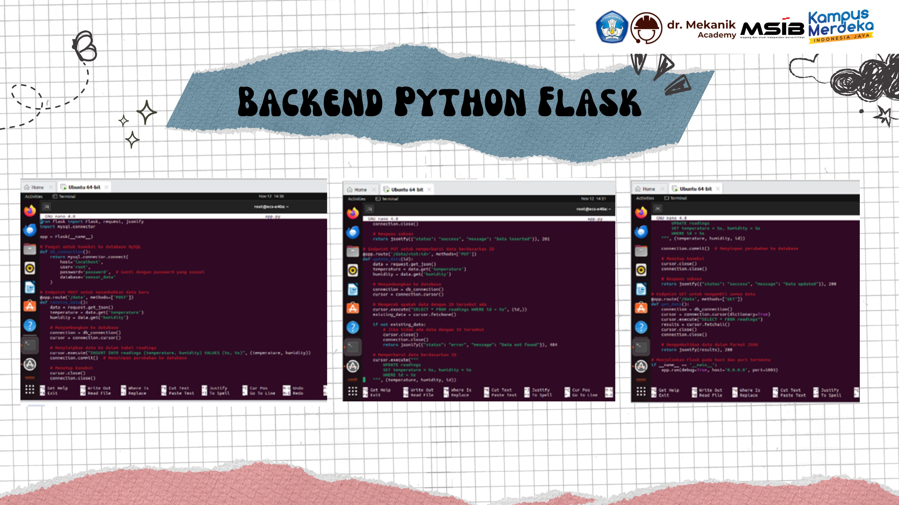 Integrasi Aplikasi Backend Python Flask dengan IoT slide 1