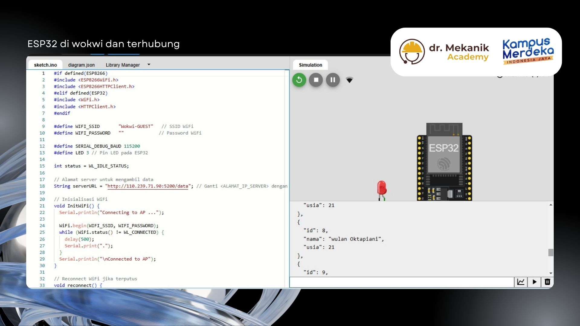 Integrasi IoT dengan ESP32 dan Backend Flask API slide 2