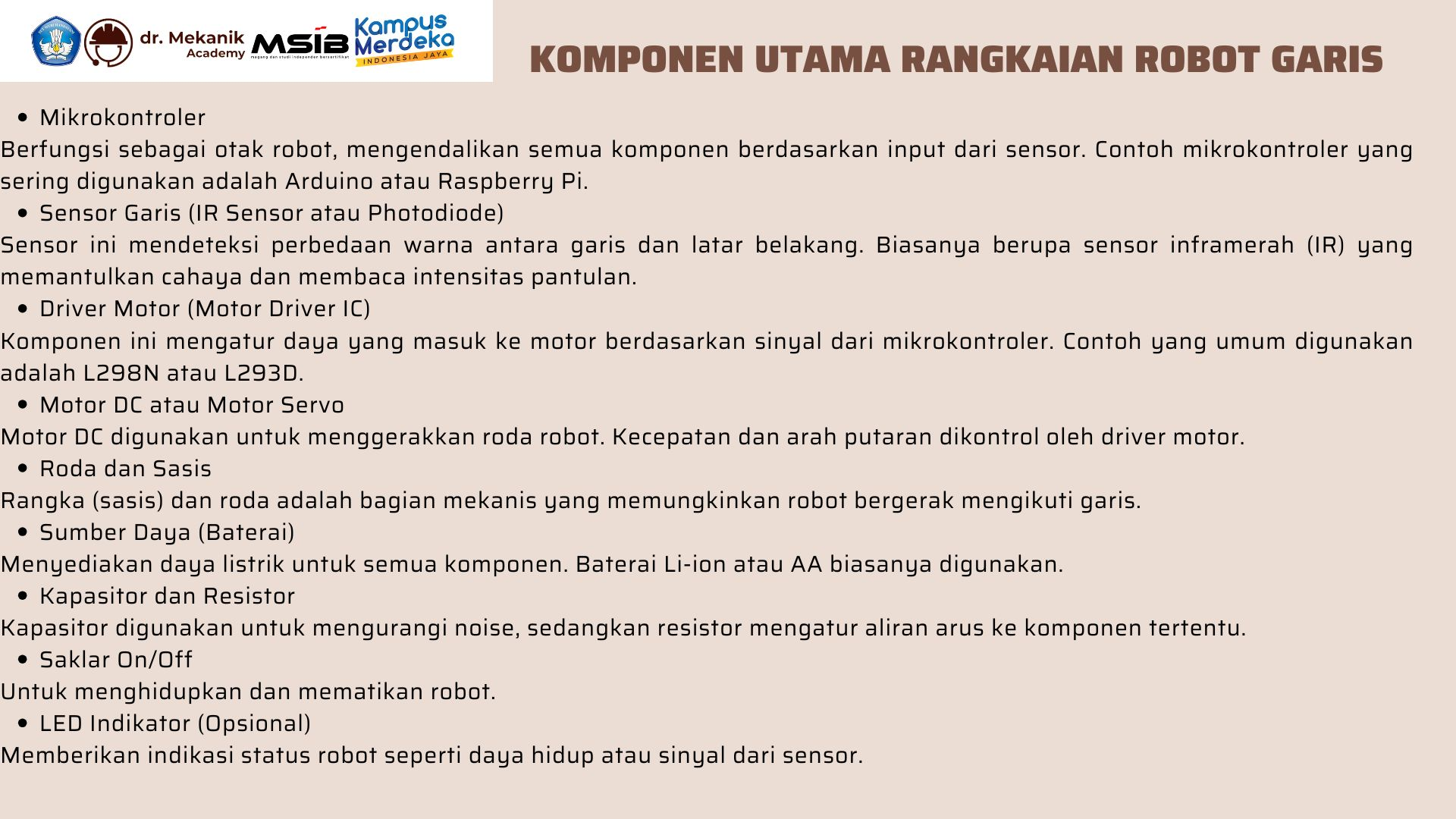 skema rangkaian Robot Garis (Line Following Robot) slide 3