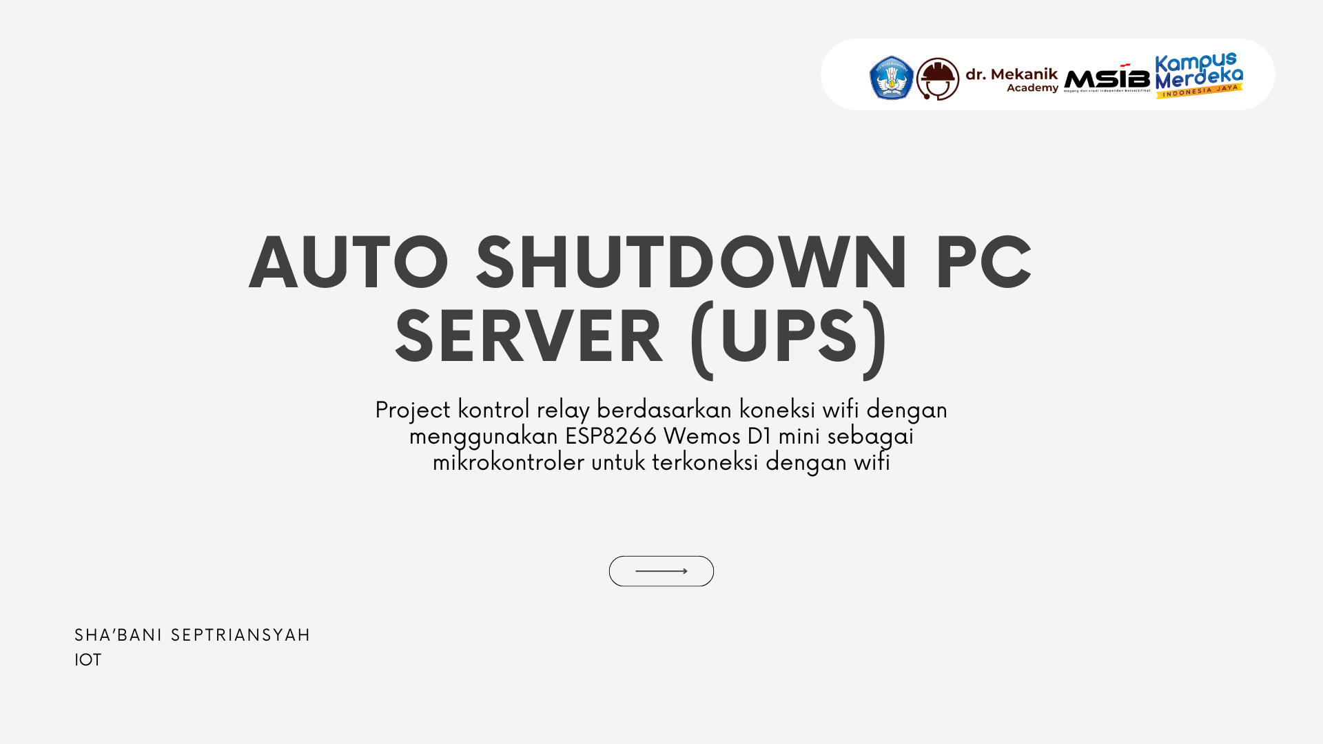 Auto Shutdown PC Server (UPS) slide 1