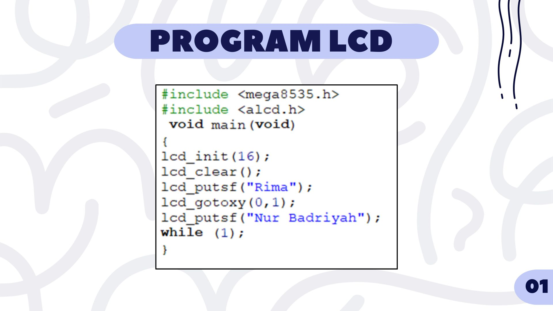 LCD PROGRAMMING dengan CodeVision AVR dan Proteus slide 1