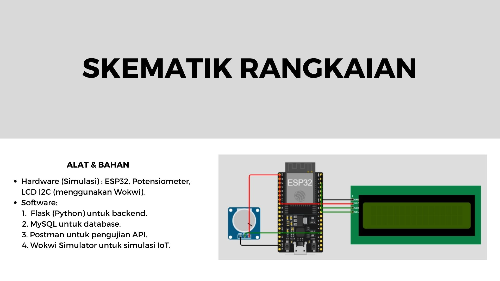 Monitoring Nilai Potensiometer Backend Flask slide 1