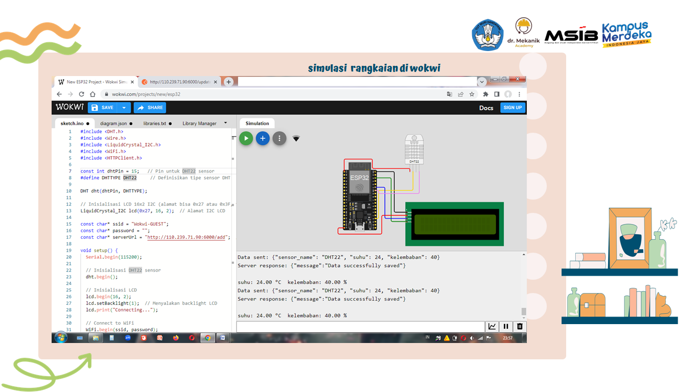 Membuat aplikasi backend sederhana dengan dht22 slide 3