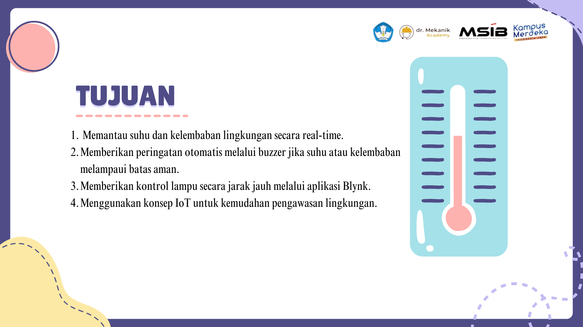 Sistem Monitoring Suhu dan Kelembaban Berbasis IoT slide 1