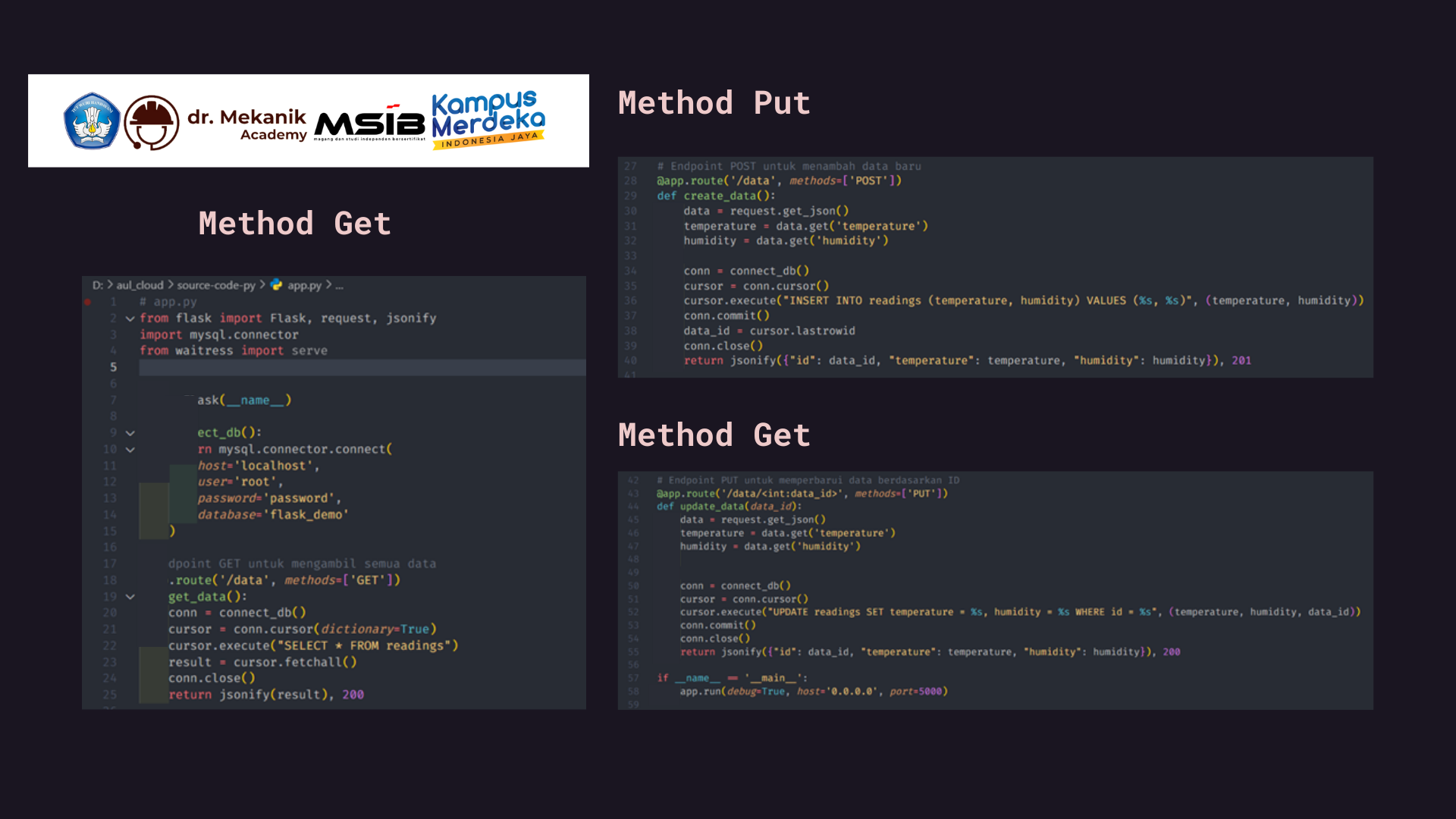 Integrasi Python Flask dengan Wokwi IoT dan MySql slide 2