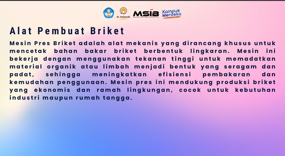 DESAIN ALAT MESIN PENCETAK BRIKET ARANG slide 2
