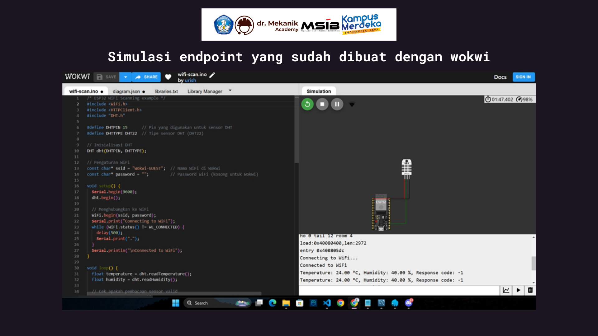 Integrasi Python Flask dengan Wokwi IoT dan MySql slide 3