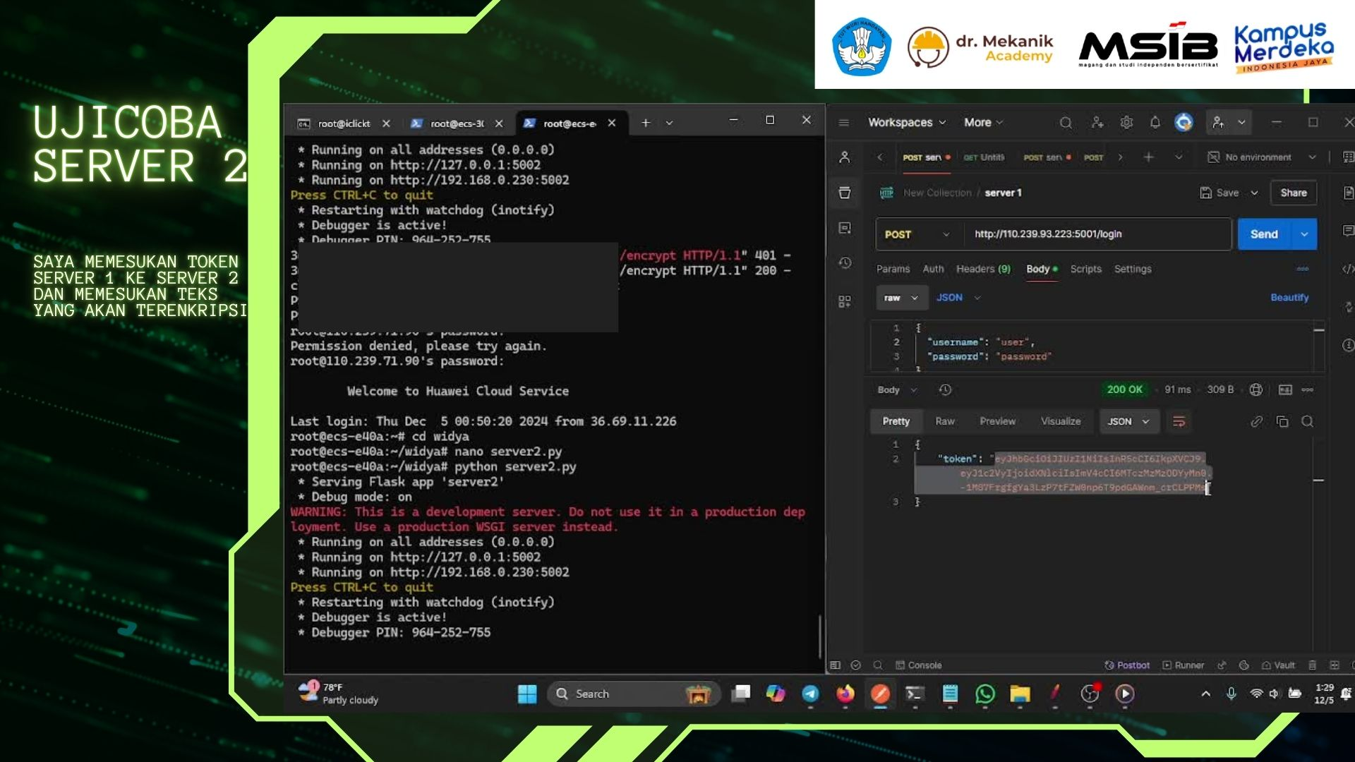 Rancangan 3 Server Dengan API, JWT, dan AES slide 2