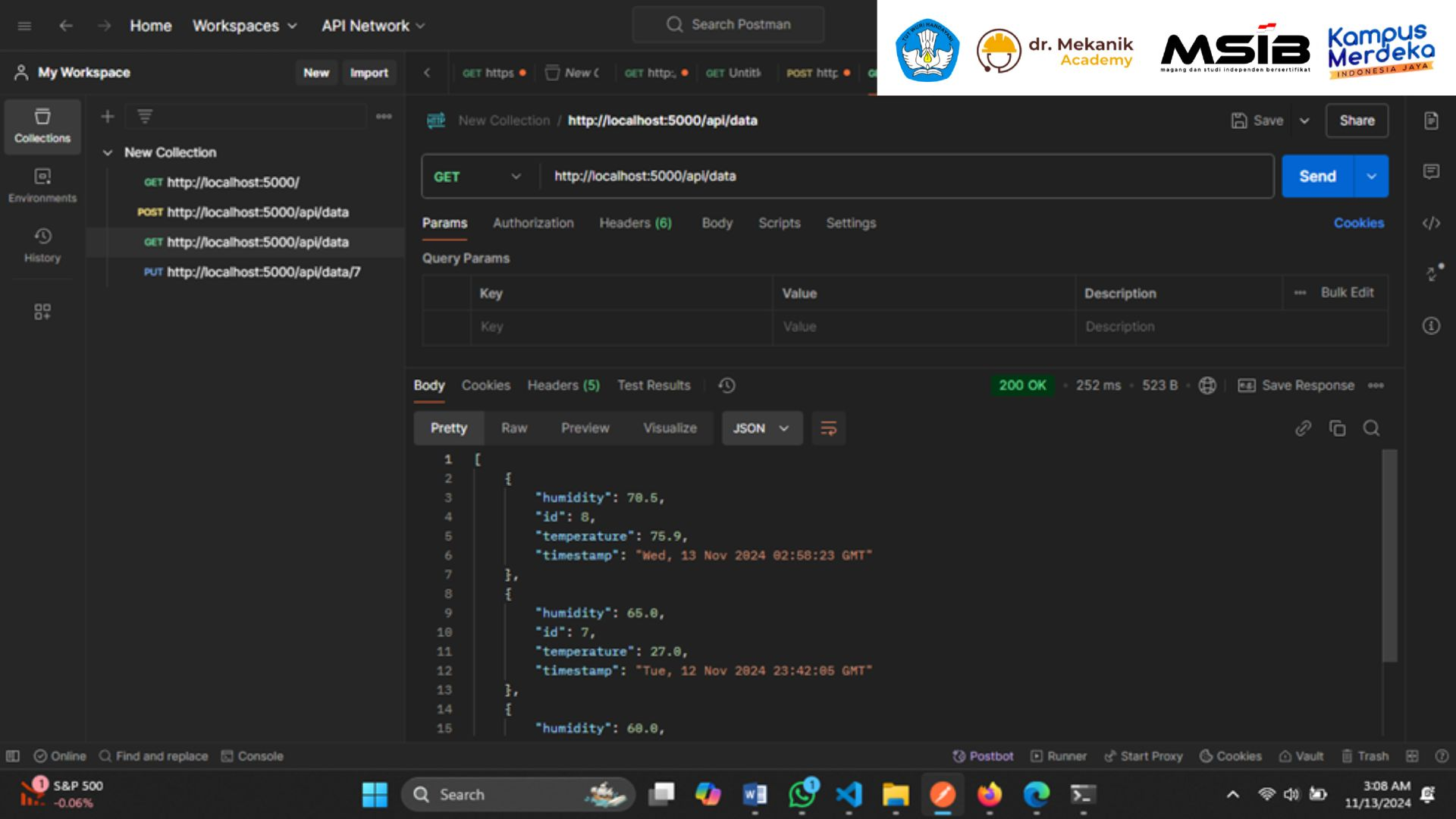 Monitoring suhu dan kelembapan IoT dengan backend  slide 3