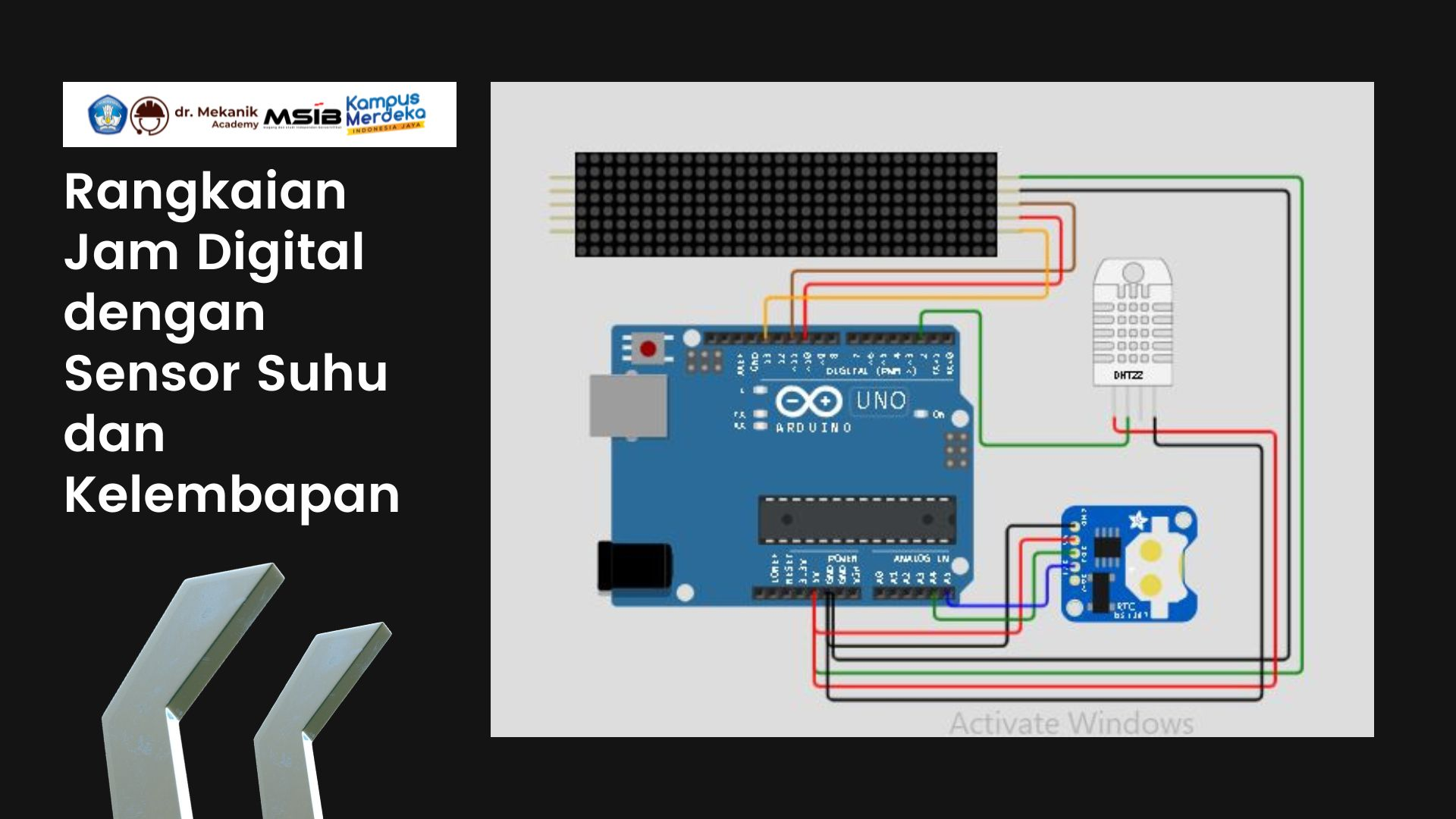 Jam Digital dengan Sensor Kelembapan & Suhu slide 2