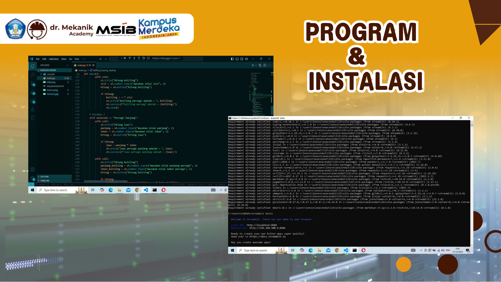 Aplikasi bangun datar menggunakan python streamlit slide 3