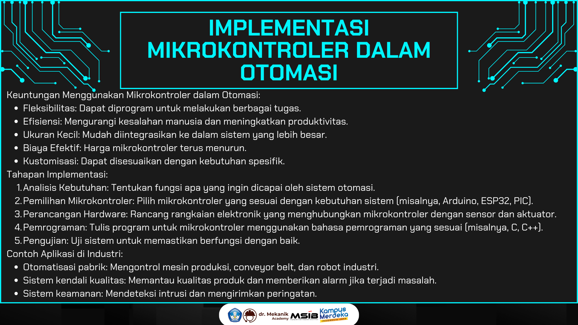 Implementasi mikrokontroller dalam otomasi slide 2