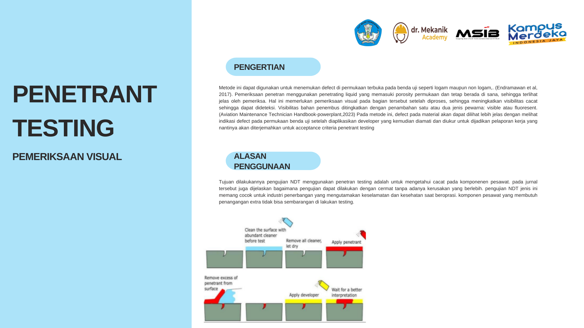 ANALISIS NDT PENETRANT TESTING  slide 1