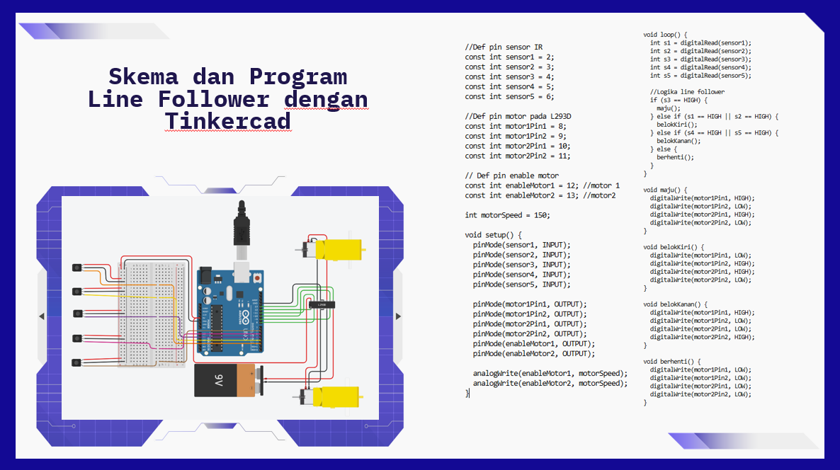 Skema Rangkaian Robot Line Follower slide 1