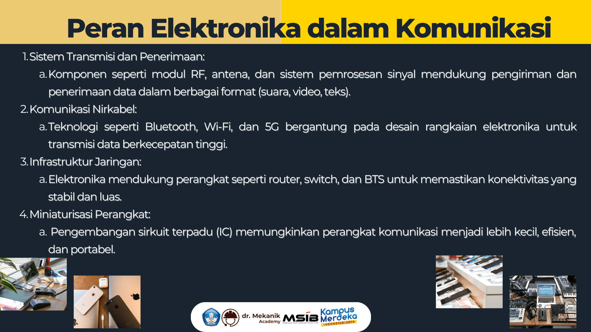 Implementasi Elektronika di Bidang Komunikasi slide 2