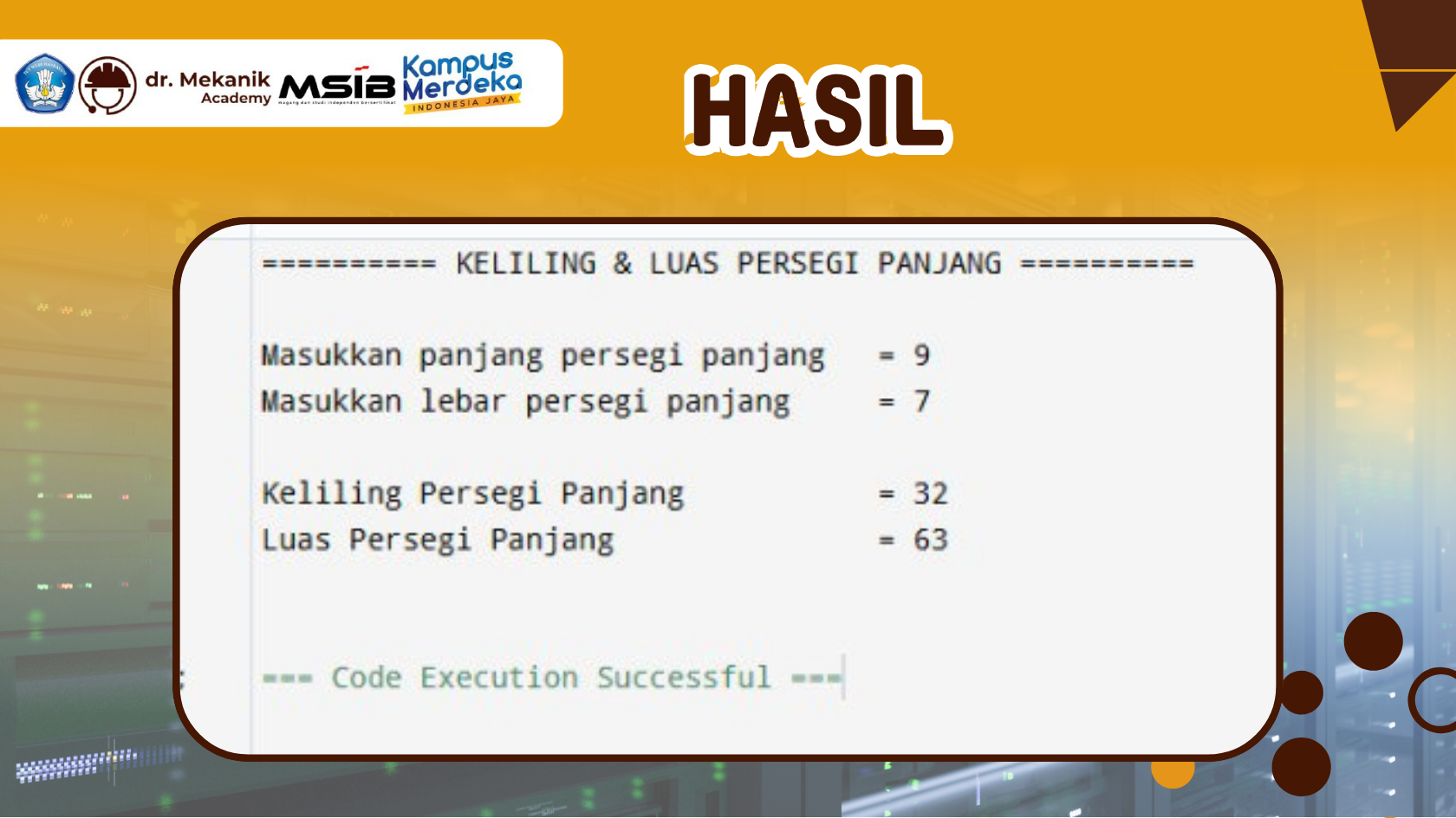 Menghitung bangun datar menggunakan C++ slide 3