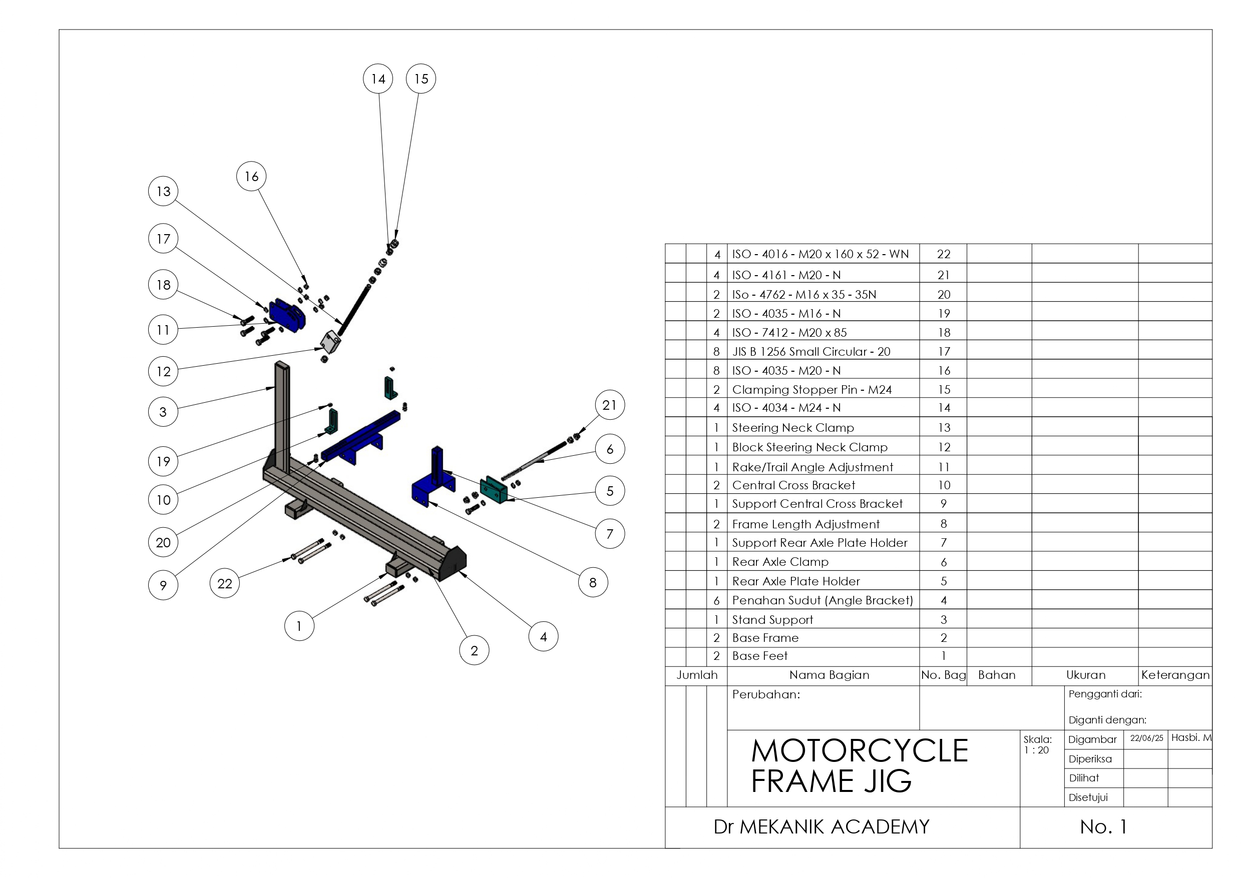 Desain 3D Motorcycle Frame Jig slide 3