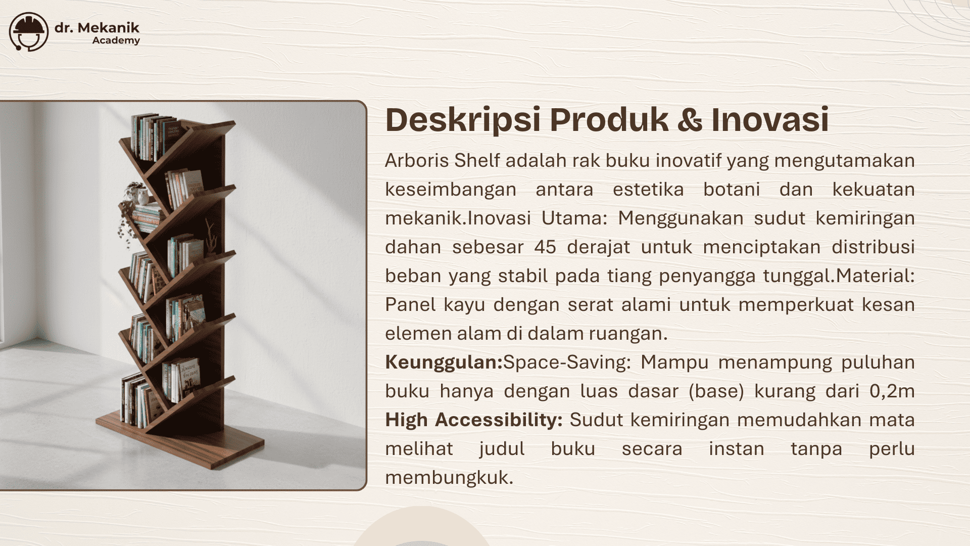 Arboris Shelf: Inovasi Rak Buku Vertikal  slide 1