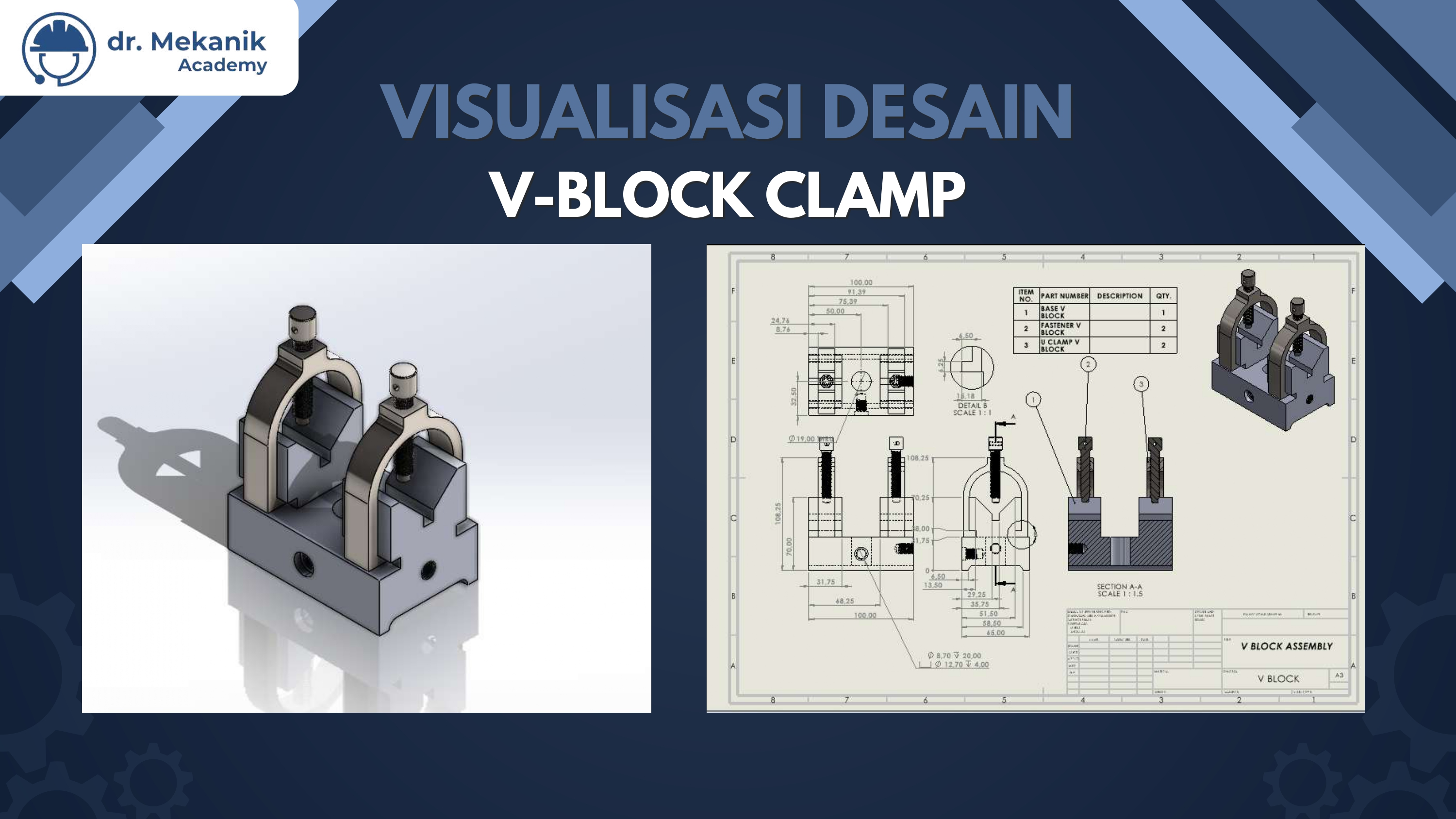 Perancangan V-Block Clamp: Optimalisasi Workholdin slide 3