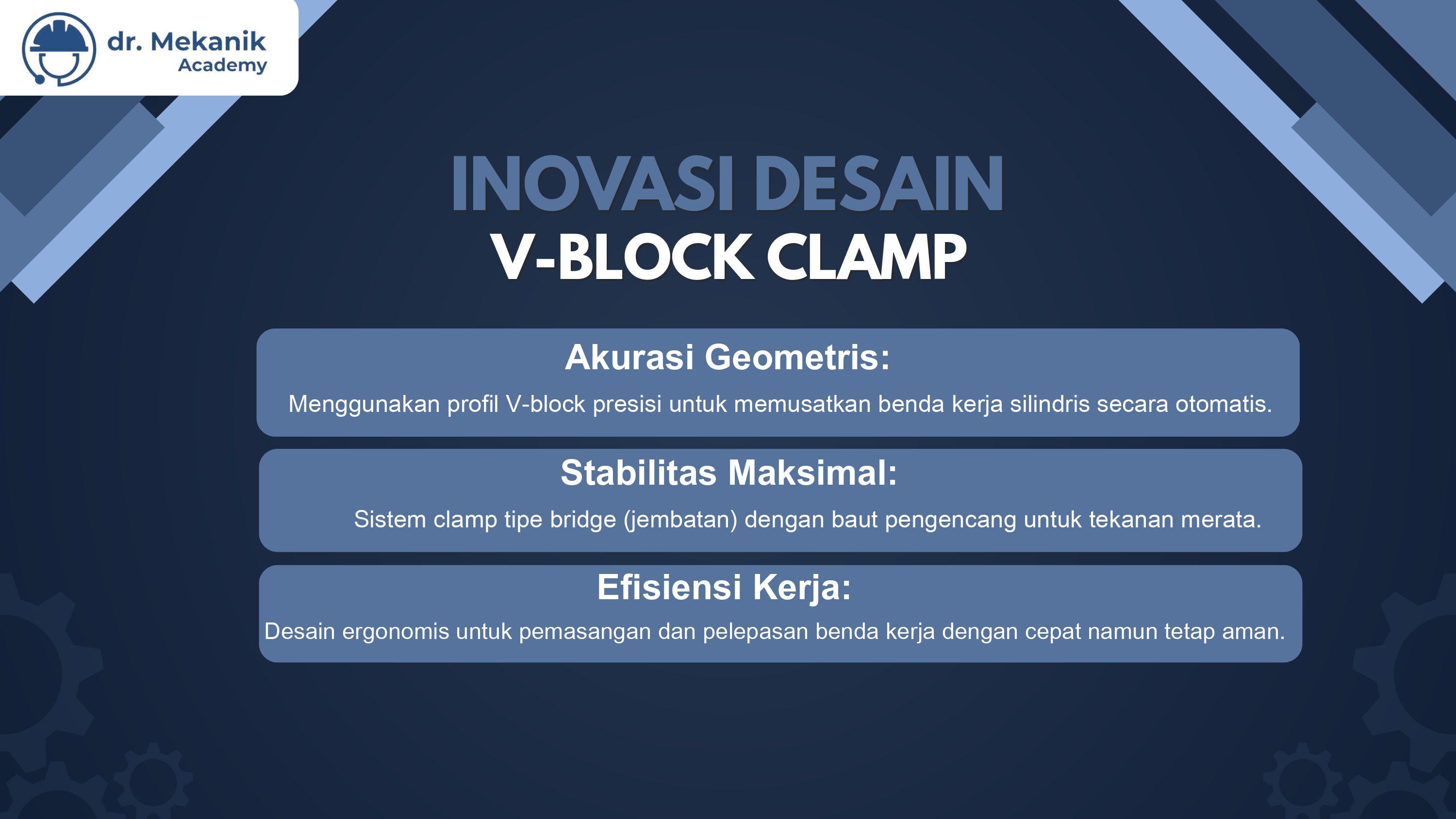 Perancangan V-Block Clamp: Optimalisasi Workholdin slide 2