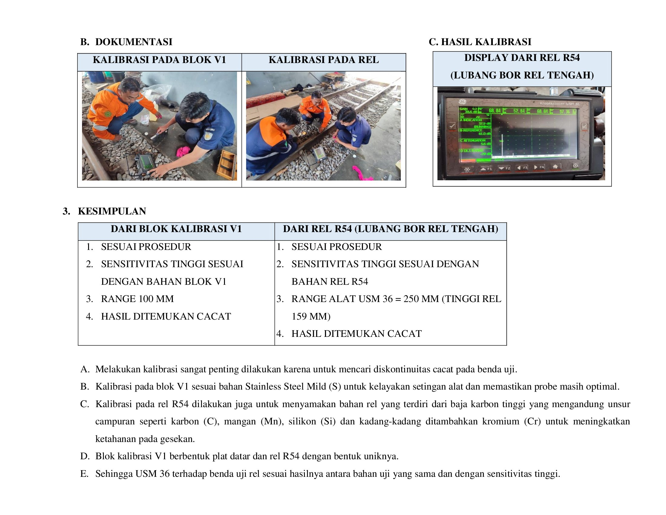 KALIBRASI USM 36 PADA BLOK KALIBRASI V1 DAN LASAN  slide 3