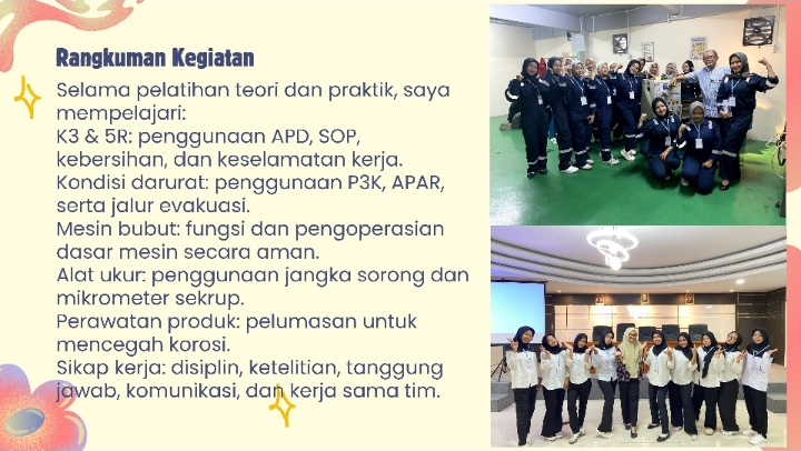 Portofolio Pelatihan Operator Produksi Radita Auli slide 1