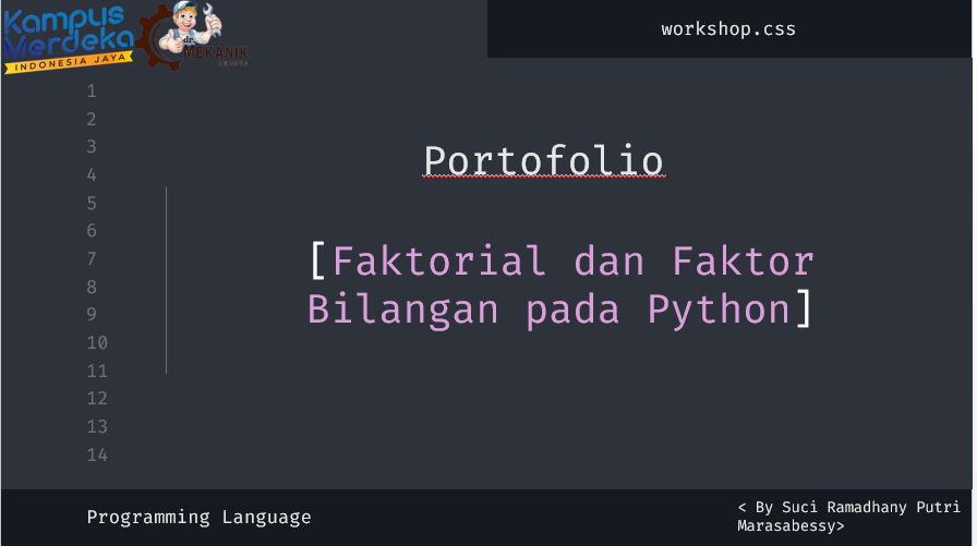 Faktorial dan Faktor Bilangan pada Python 