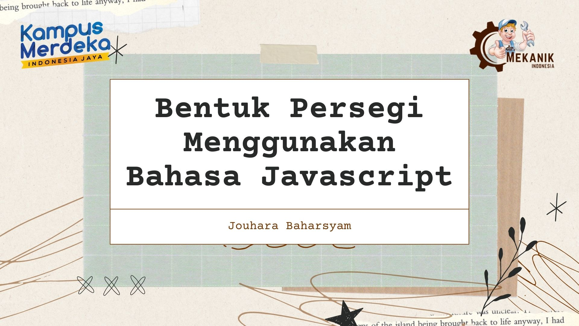 Bentuk Persegi Menggunakan Bahasa Javascript