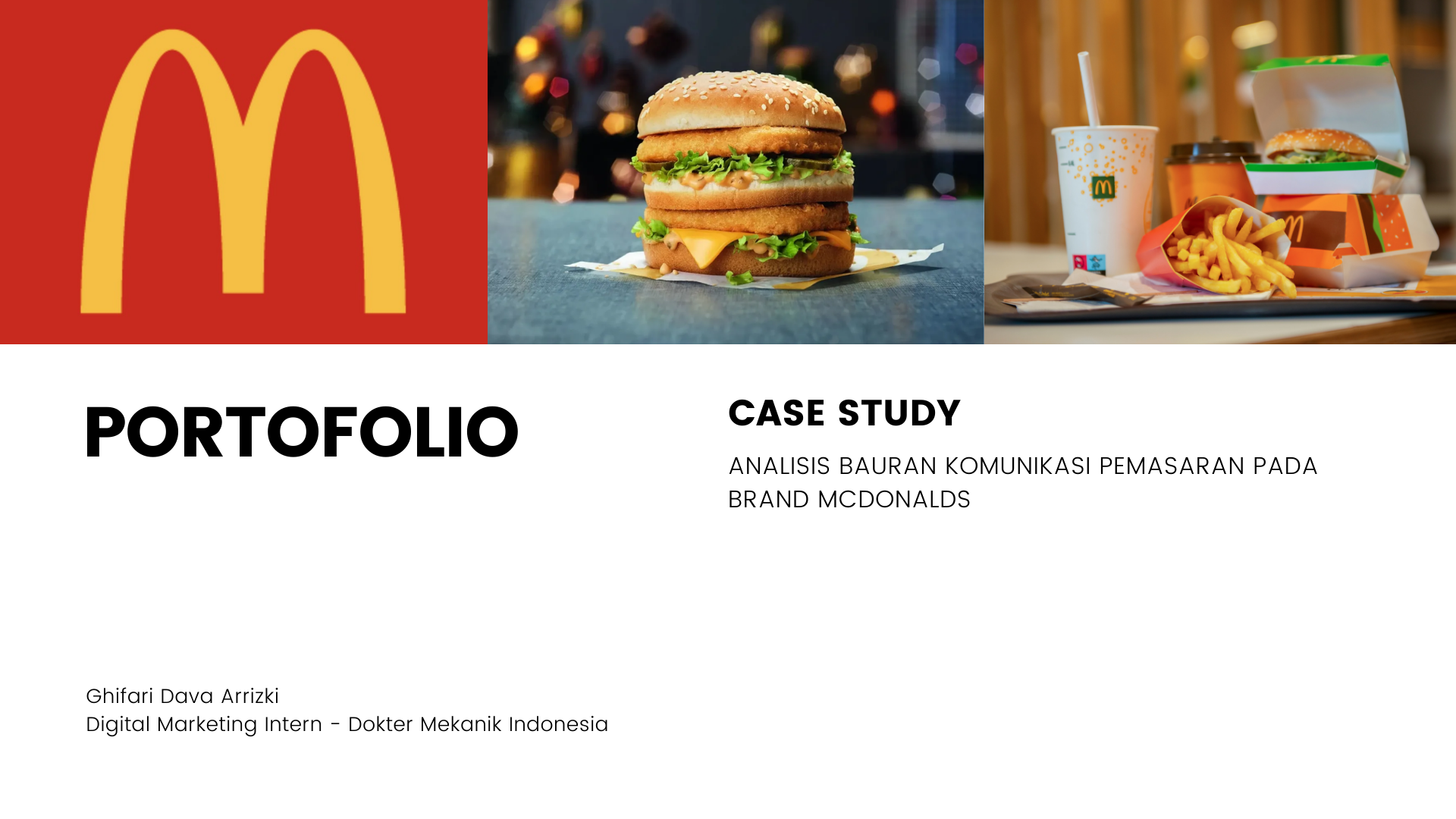 Analisis Komunikasi Bauran Pemasaran Merek McD
