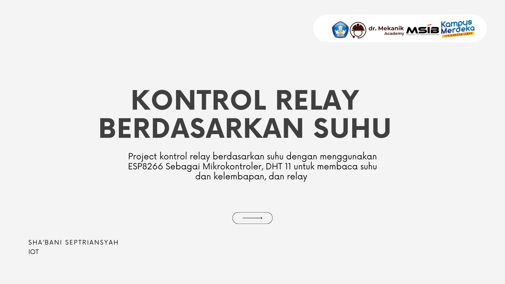 Kontrol Relay Berdasarkan Suhu