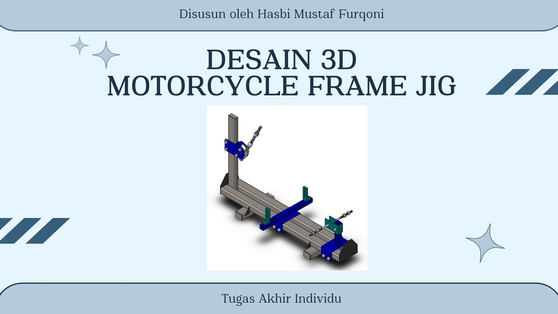Desain 3D Motorcycle Frame Jig