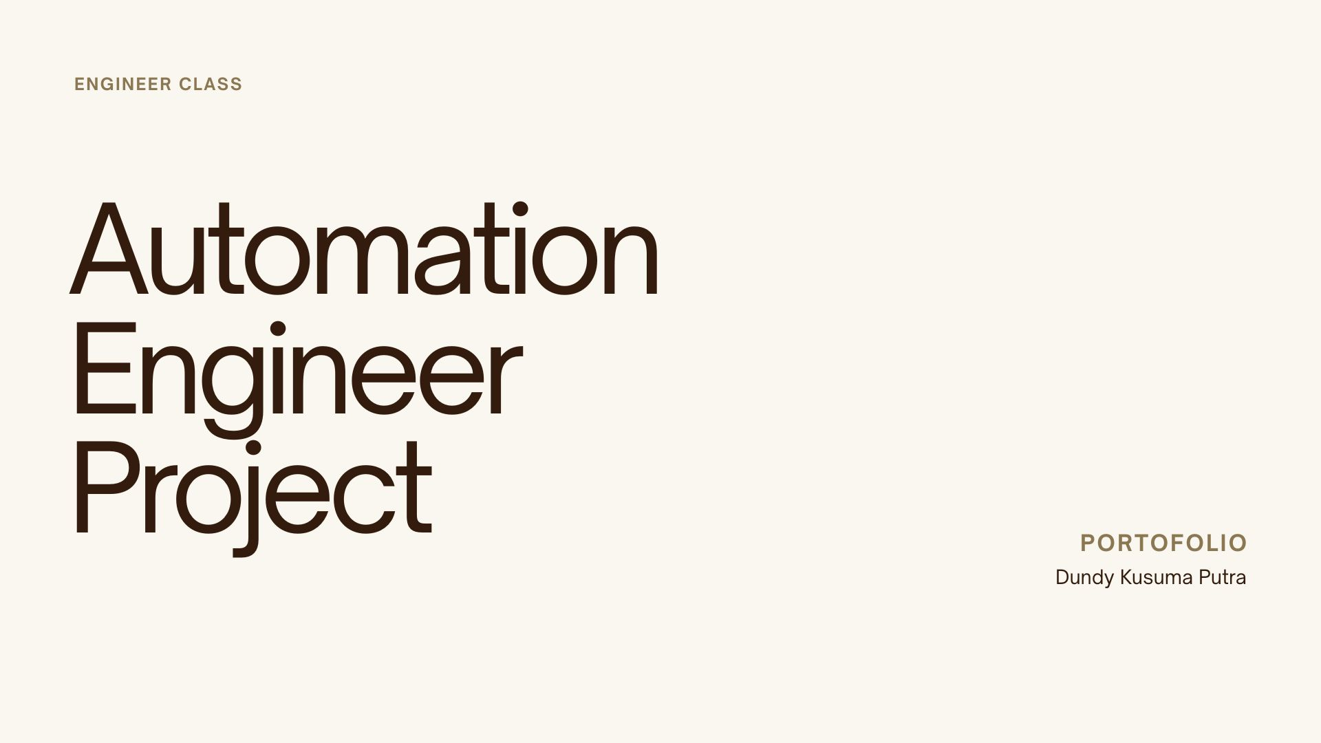 Automation Engineer Project