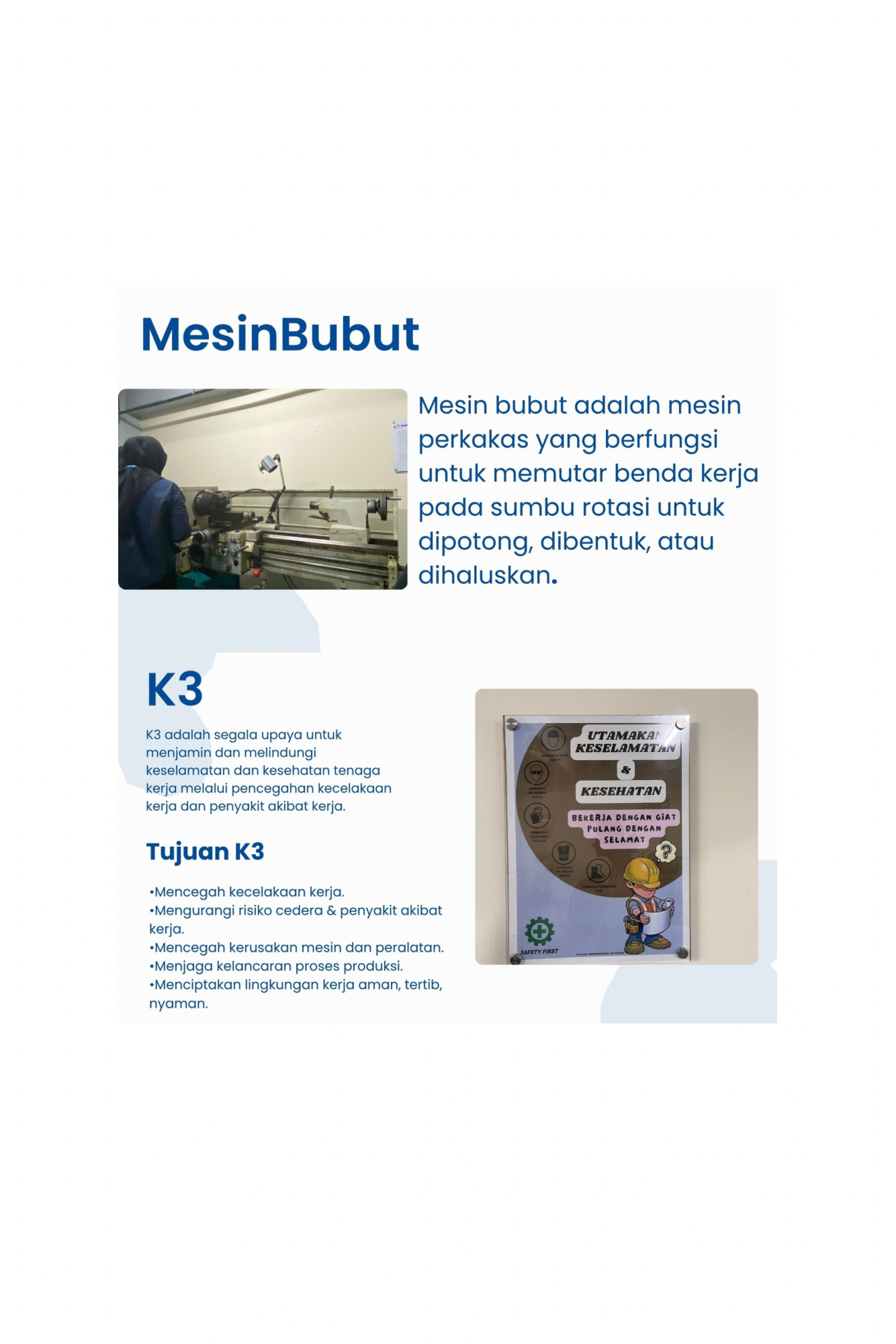 K3 dan Operator Produksi Mesin Bubut